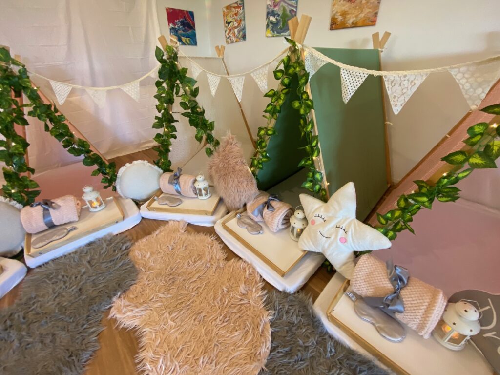 Winter Woodland Kids Party Theme Angels Teepees